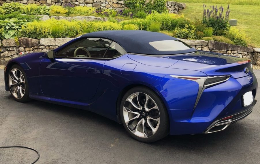 A Lexus LC500 after an at-home detail