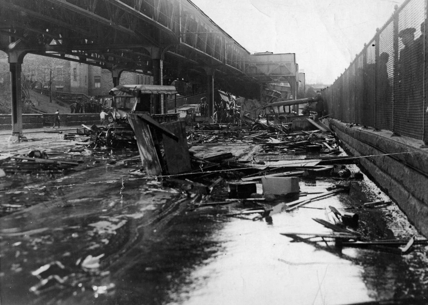 Destruction from the Great Molasses Flood of 1919