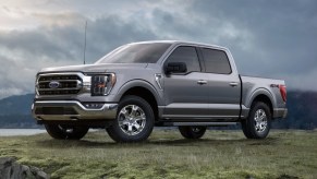 The 2023 Ford F-150 parked in grass