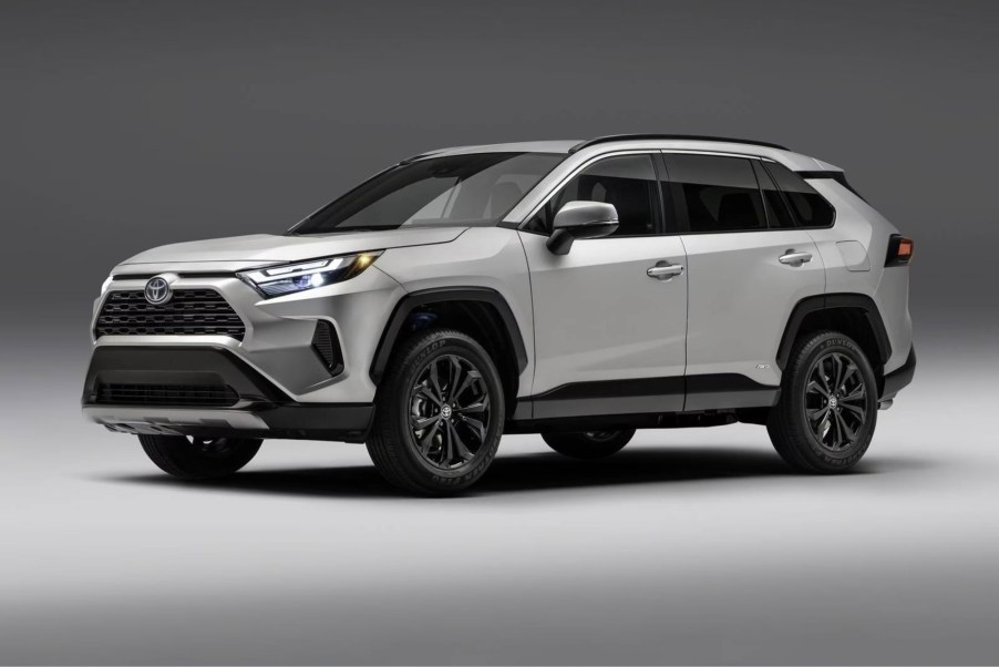 The 2023 Toyota RAV4 Hybrid on display