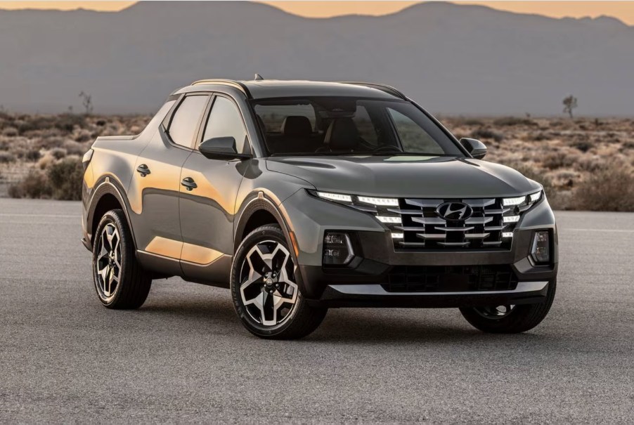 The 2024 Hyundai Santa Cruz off-roading in the desert