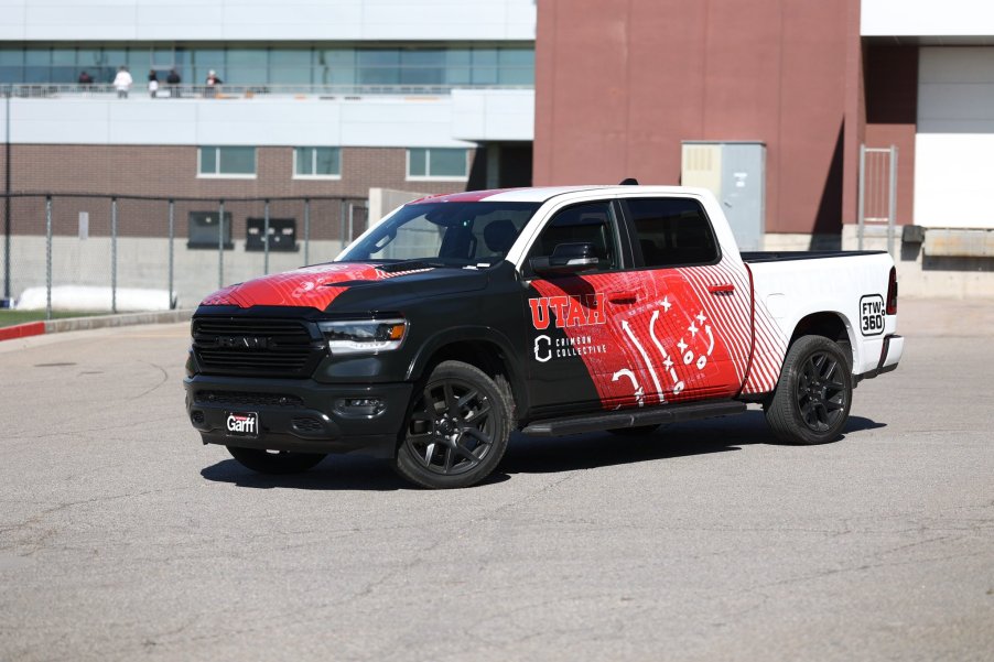 The 2024 Ram 1500 parked on Utah University's campus