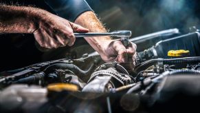 An owner works on a project car, a solid New Year's resolution.