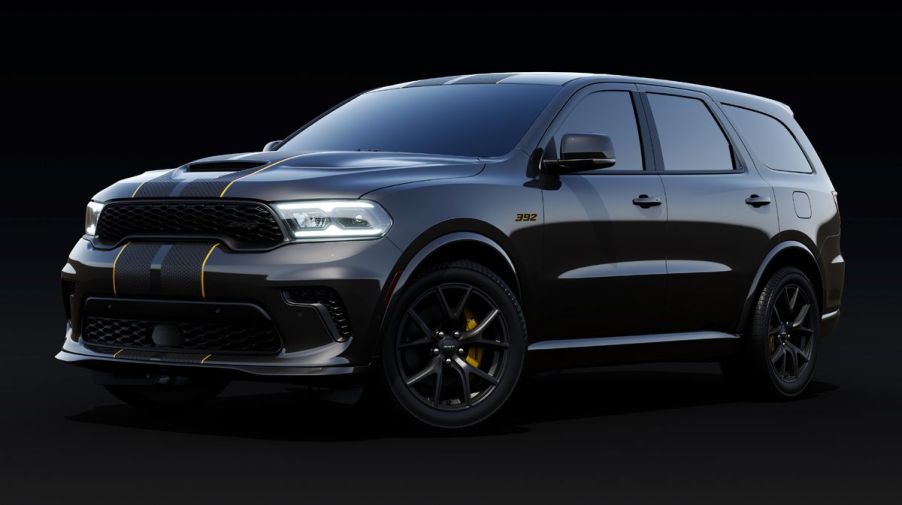 The 2024 Dodge Durango SRT AlcHEMI on a black background