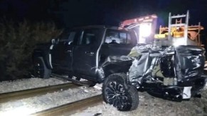 A damaged 2024 GMC Canyon