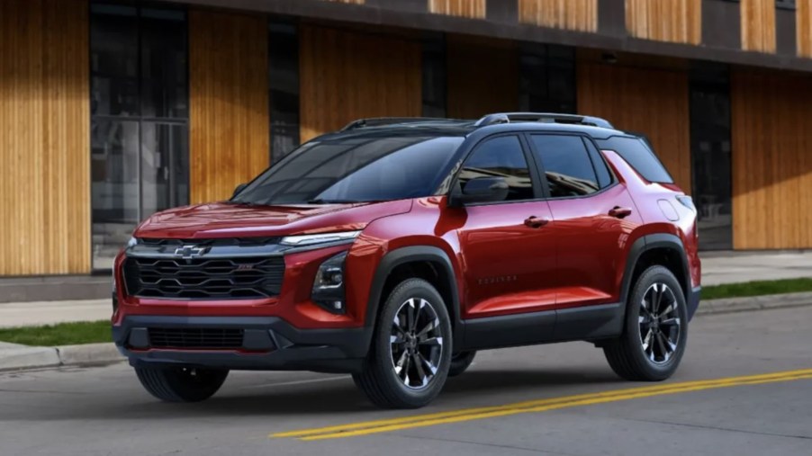 The 2025 Chevy Equinox on the pavement