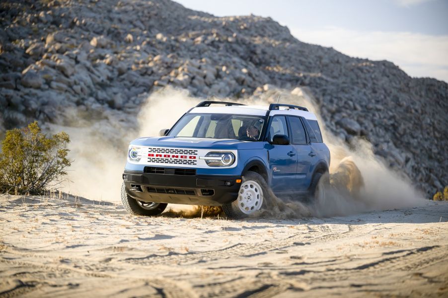 The 2024 Ford Bronco Sport off-roading