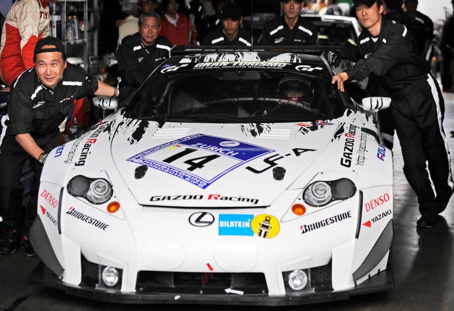 The Gazoo Racing Toyota IS preparing for the 24 hours of nurburing.