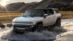 The GMC Hummer EV off-roading