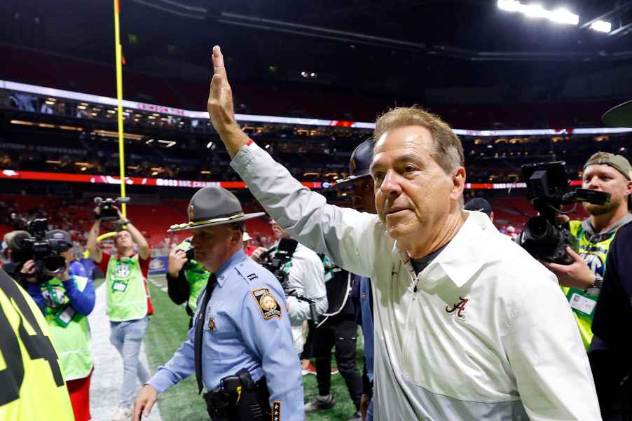 Nick Saban at the 2023 SEC Championship