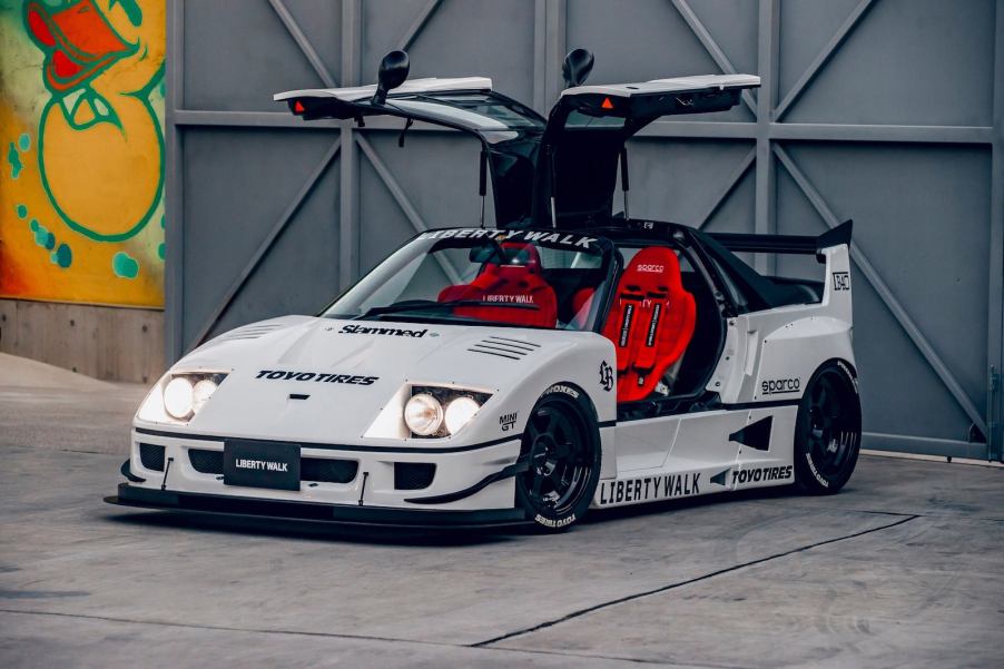 Gull wing door Autozam sports car built by Mazda