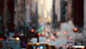 Traffic jam in Manhattan, New York City.