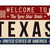 A Texas license plate is shown
