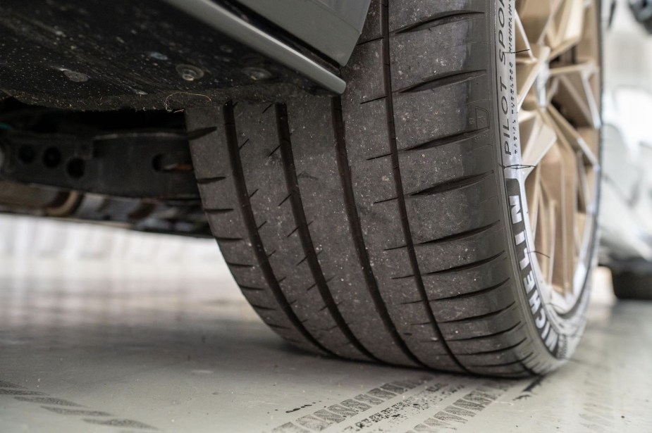 Bronze Cadillac Blackwing rim on Joe Biden's custom ATS-V