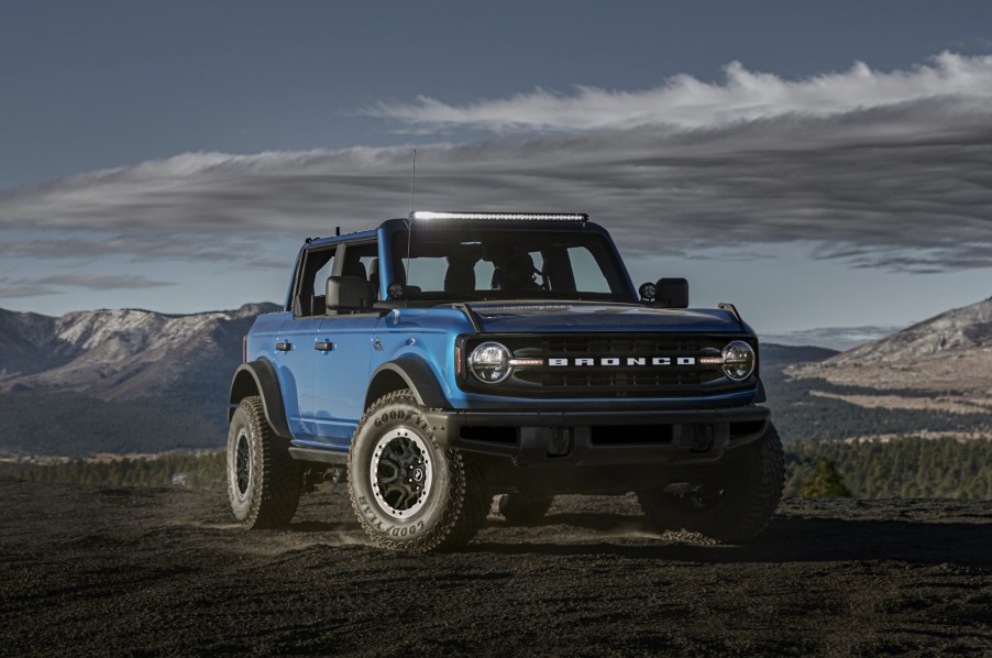 The 2023 Ford Bronco off-roading in sand