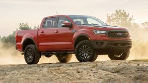 The 2023 Ford Ranger off-roading in sand