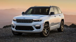 The 2023 Jeep Grand Cherokee off-roading in sand