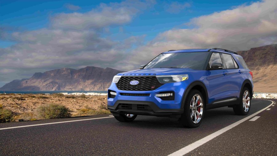 The 2024 Ford Explorer on the road