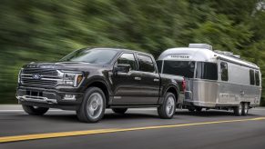 The 2024 Ford F-150 pulling a trailer