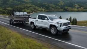 The 2024 Toyota Tacoma pulling a boat