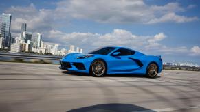 A 2024 Chevrolet Corvette C8 Stingray on highway.