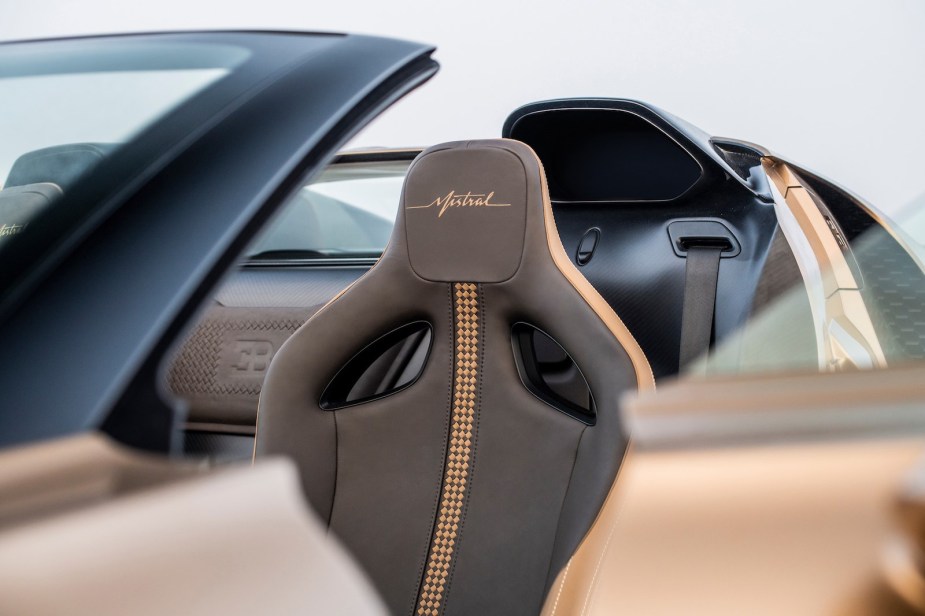 Bugatti Mistral convertible roadster air intake.