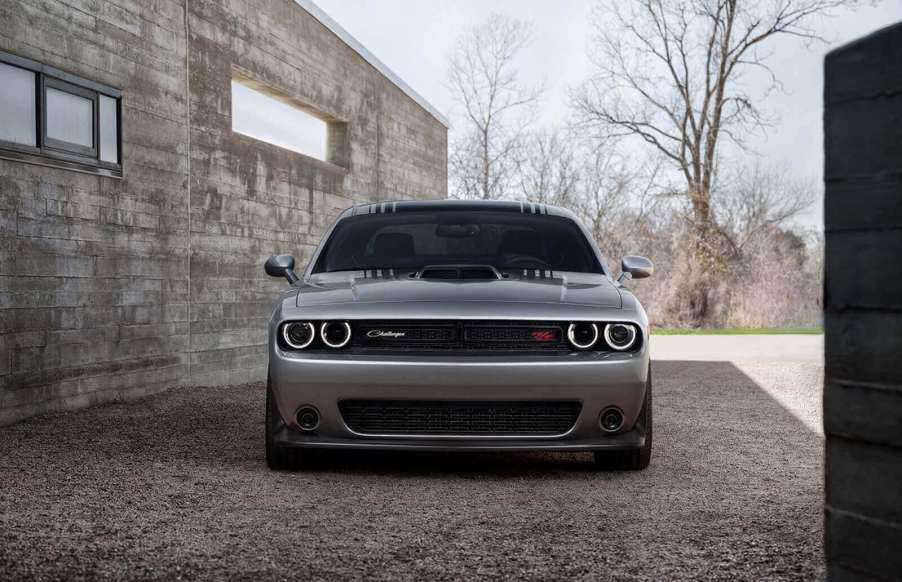 A Dodge Challenger R/T Scat Pack Shaker muscle car used old-school appeal in its design.