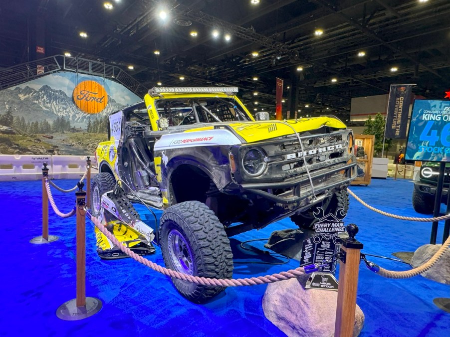 The 2023 Ford Bronco on display at the Chicago Auto Show