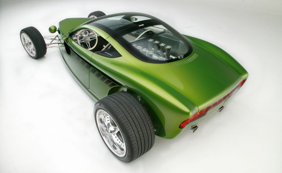 Bright green custom "Hemisfear" hot rod by Chip Foose.