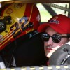 Joey Logano sits in his No. 22 Team Penske Ford ahead of the 2023 Hollywood Casino 400 at Kansas