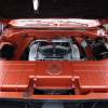 The air compressor and turbine engine under the hood of a 1963 Chrysler Turbine car.