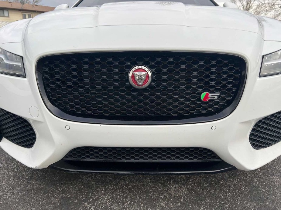 Grille of a jaguar station wagon