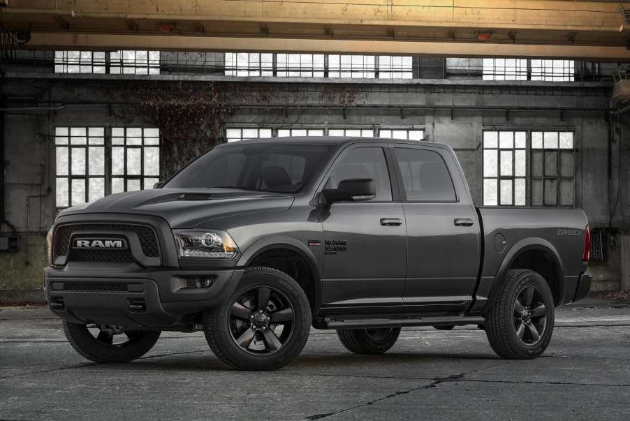 The 2023 Ram 1500 Classic parked in a warehouse