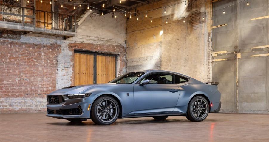 A teen with a cancer diagnosis got an invite to drive a Ford Mustang Dark Horse just like this one.