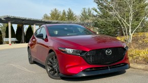 The 2024 Mazda3 Turbo parked at a nature center