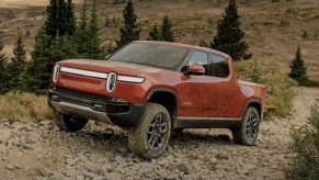 The 2024 Rivian R1T off-roading