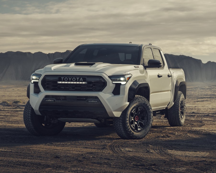 The 2024 Toyota Tacoma off-roading in dirt