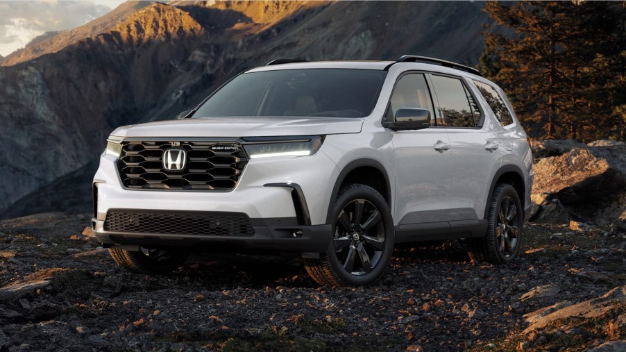 The 2025 Honda Pilot Black Edition off-roading