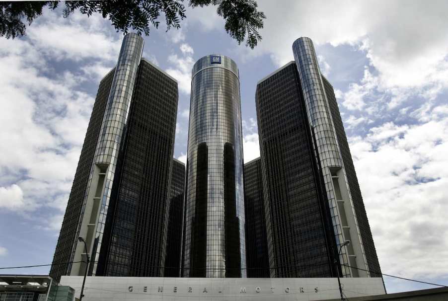 GM's skyscraper headquarters in Detroit