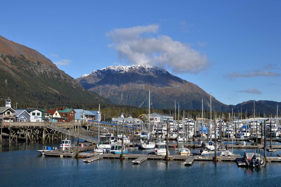 The harbor of Halibut Cove, Alaska.