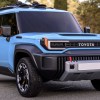 The Toyota FJ Cruiser EV Concept parked outdoors