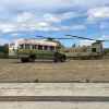 "Into the Wild" Bus 142 a 1946 International Harvester is shown parked in a clearing after being airlifted out of the Alaskan bush by a national guard helicopter