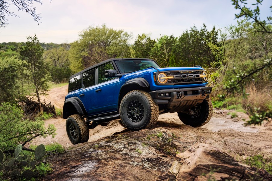 The 2024 Ford Bronco Raptor Black Appearance Package off-roading