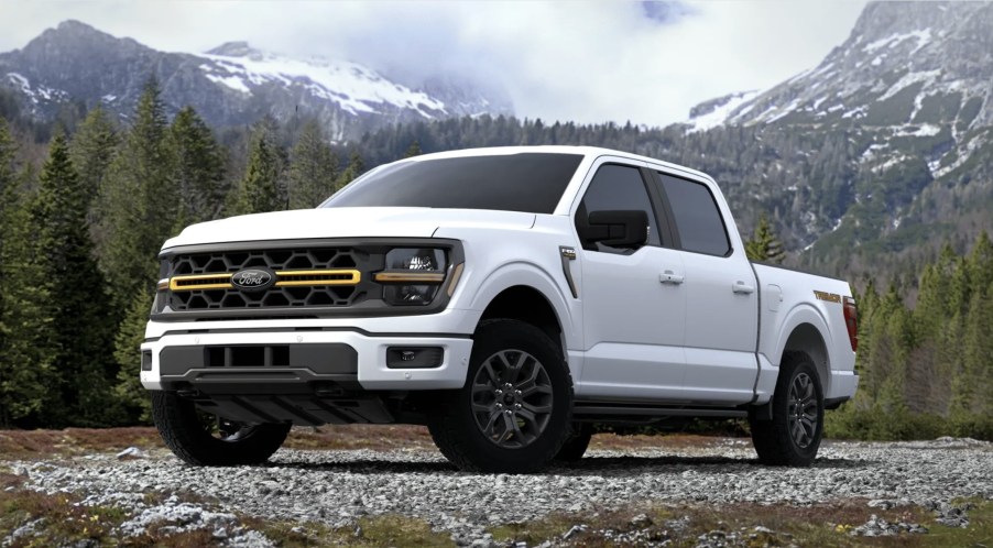 The 2024 Ford F-150 parked on gravel