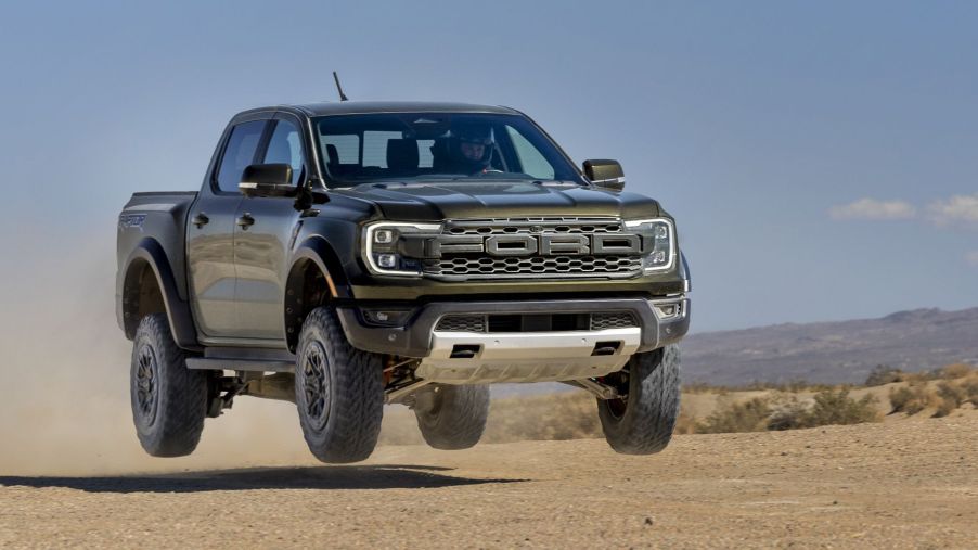 The 2024 Ford Ranger jumping sand dunes