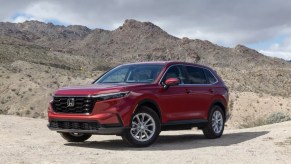 The 2024 Honda CR-V off-roading in the dirt