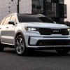 The 2024 Kia Sorento PHEV in the city