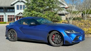 The 2024 Toyota Supra parked near trees