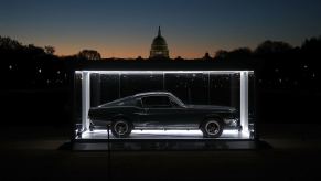 The iconic 'Bullitt' Ford Mustang GT 390 from the film.