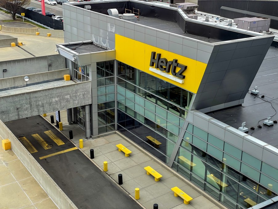 A Hertz car rental building